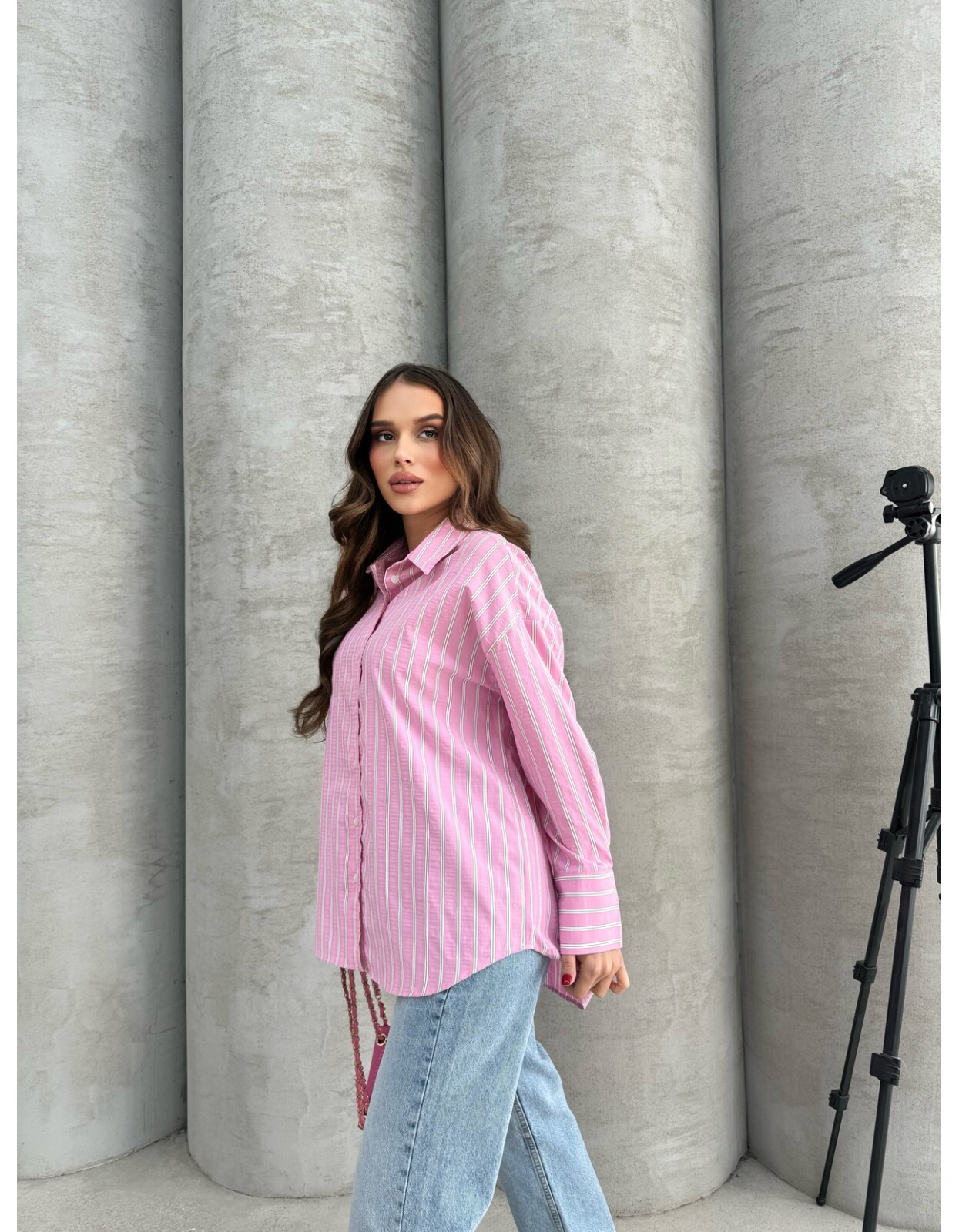 761 - Çizgili Poplin Gömlek