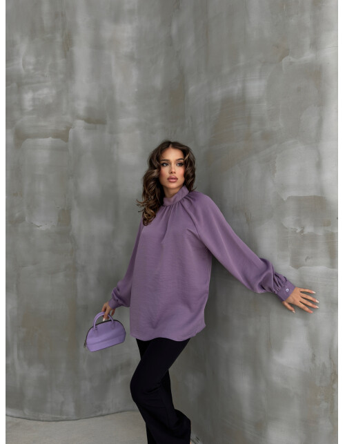 2051 - Dik Yaka Saten Bluz