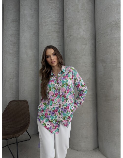 620 - Desenli Viskon Gömlek