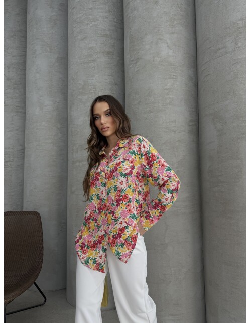 620 - Desenli Viskon Gömlek