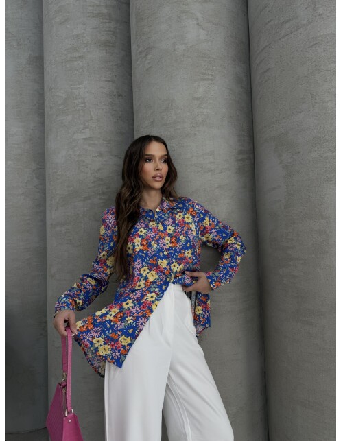 620 - Desenli Viskon Gömlek