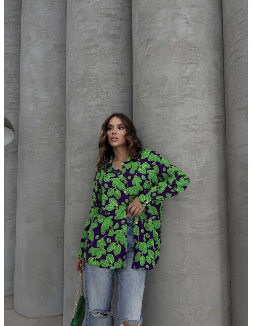 620 - Desenli Viskon Gömlek