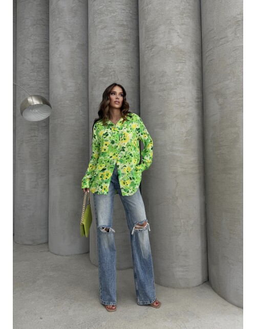 620 - Desenli Viskon Gömlek