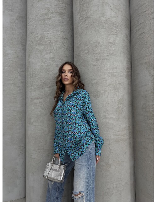 620 - Desenli Viskon Gömlek