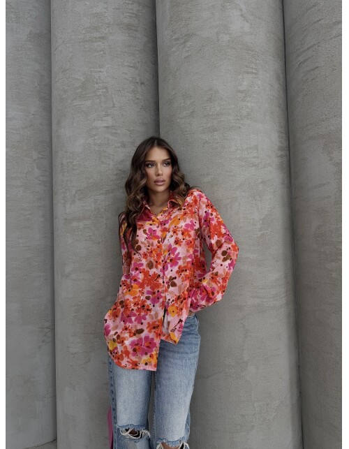 620 - Desenli Viskon Gömlek