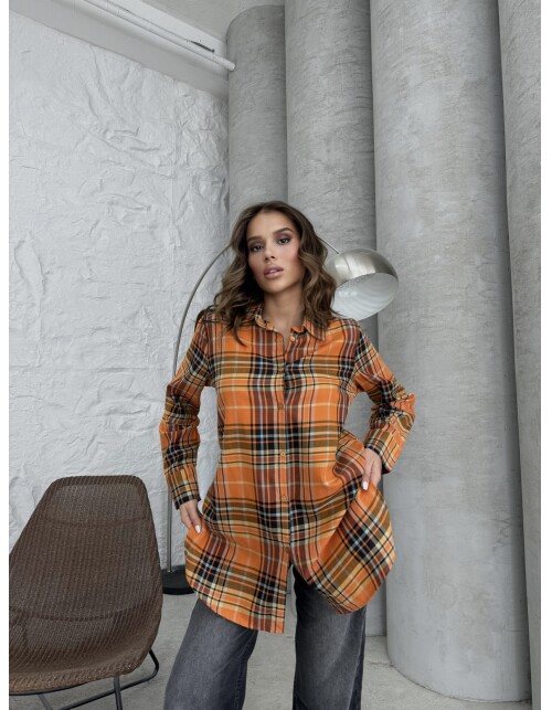 620 - Kareli Viskon Gömlek