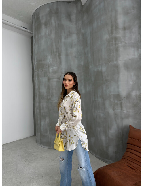 792 - Desenli Saten Gömlek
