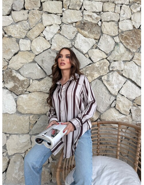 792 - Desenli Saten Gömlek