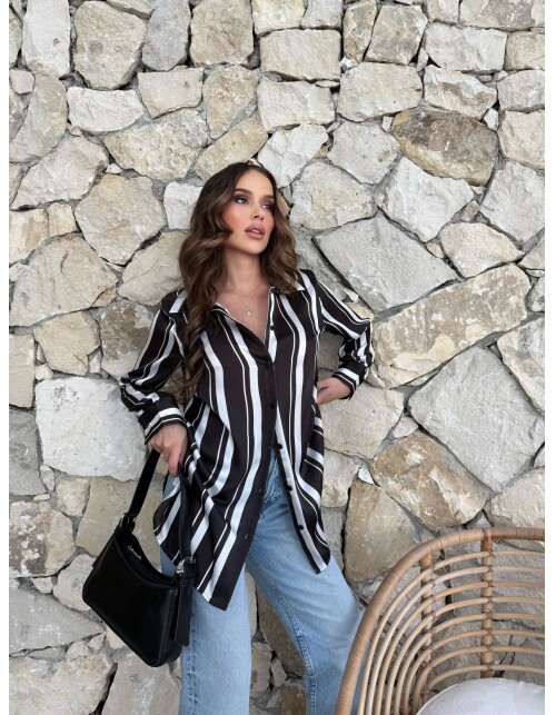 792 - Desenli Saten Gömlek