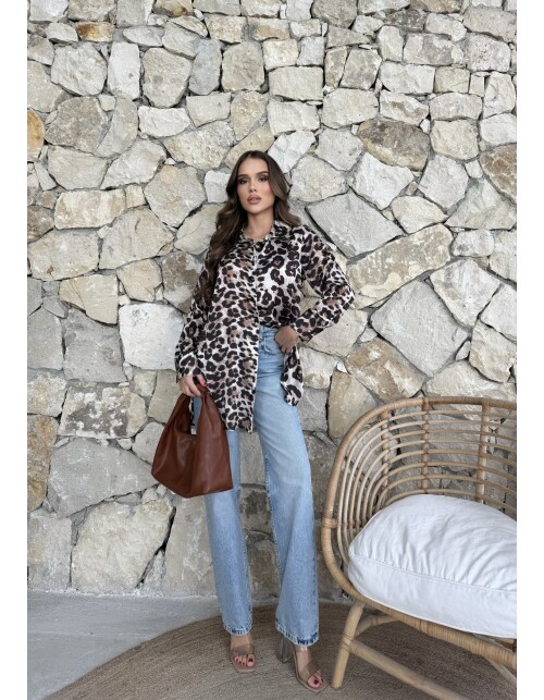 792 - Desenli Saten Gömlek