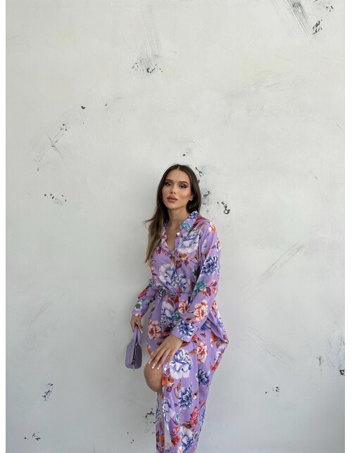 809 - Desenli Viskon Elbise