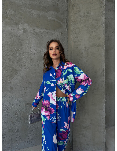 836 - Desenli Saten Takım