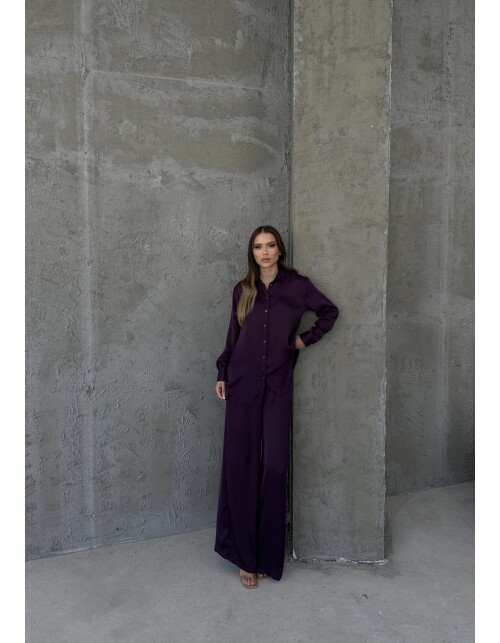 836 - Düz Saten Takım