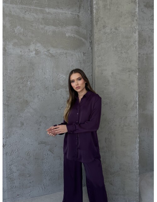 836 - Düz Saten Takım