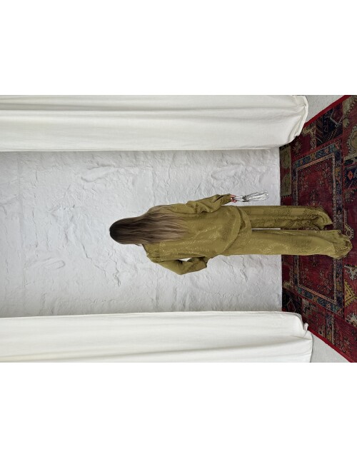 836 - Jakarlı Saten Takım