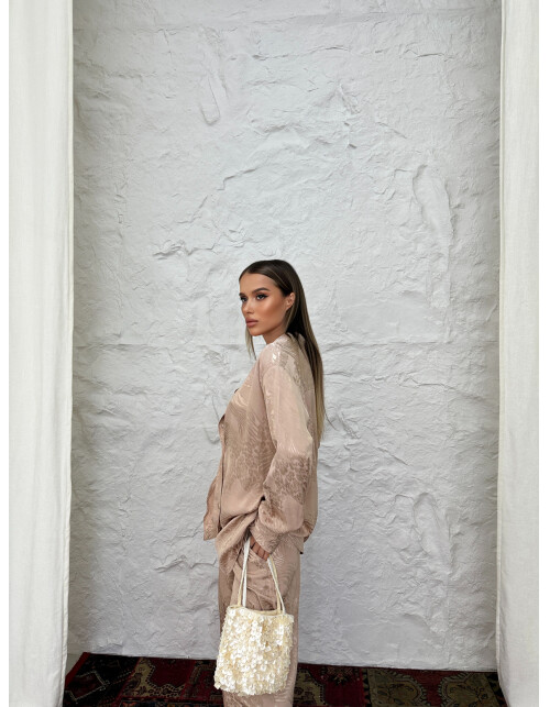 836 - Jakarlı Saten Takım