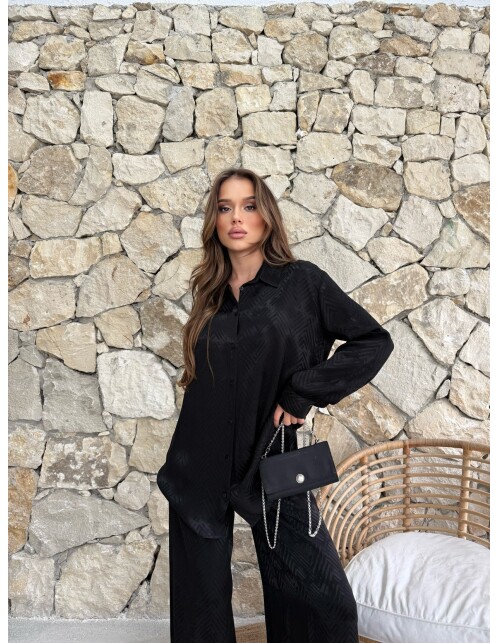 836 - Jakarlı Saten Takım