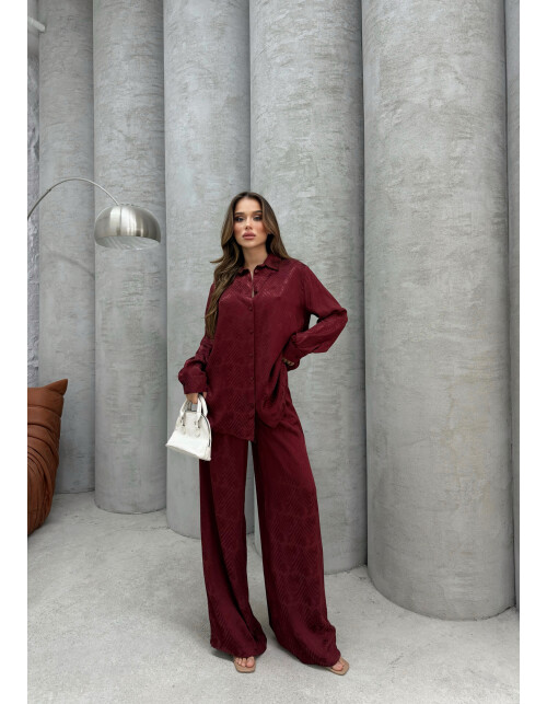 836 - Jakarlı Saten Takım