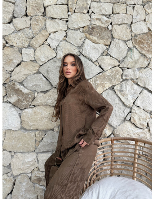 836 - Jakarlı Saten Takım