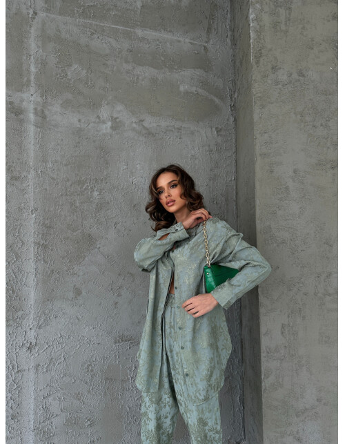 836 - Jakarlı Saten Takım