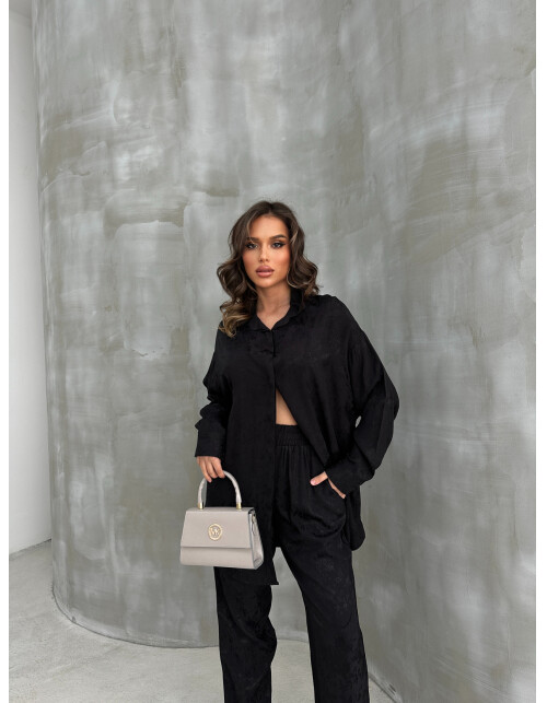 836 - Jakarlı Saten Takım