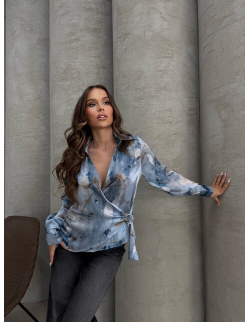 866 - Tokalı Saten Gömlek