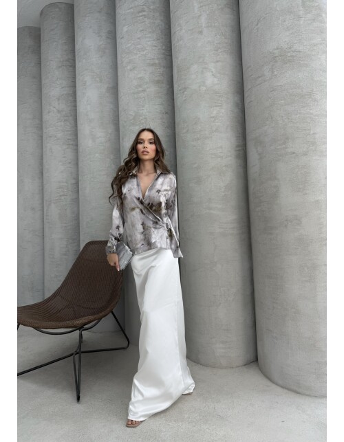 866 - Tokalı Saten Gömlek