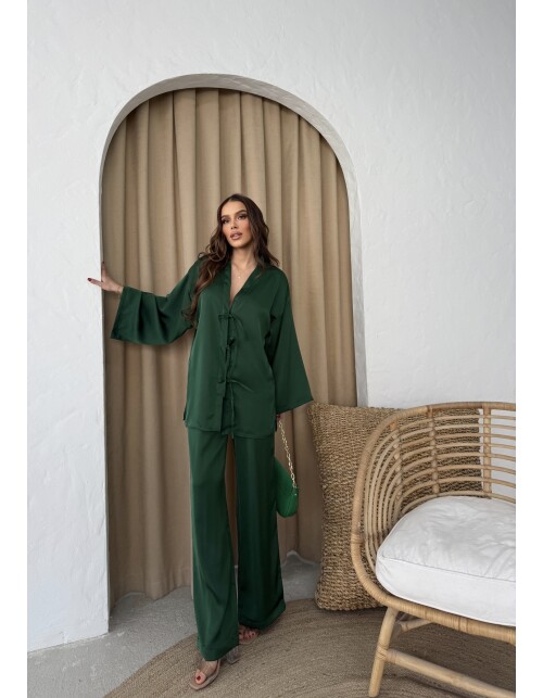 870 - Bağlamalı Saten Takım