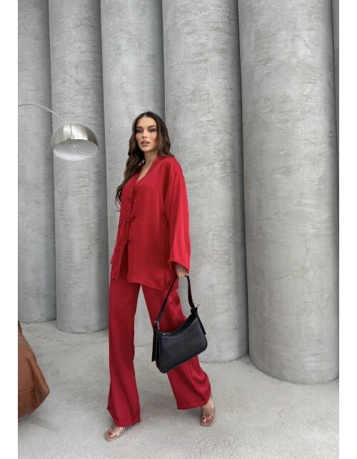 870 - Bağlamalı Saten Takım