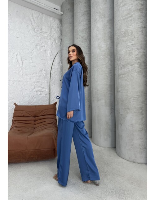 870 - Bağlamalı Saten Takım