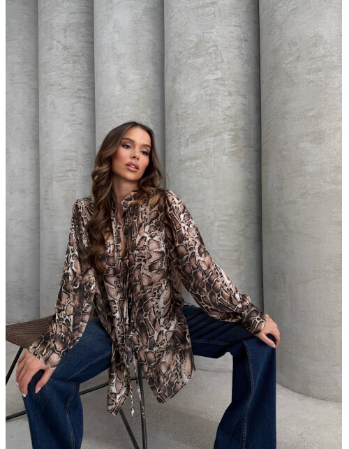 877 - Üç Bağcıklı Saten Gömlek