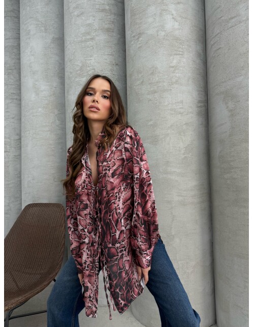 877 - Üç Bağcıklı Saten Gömlek