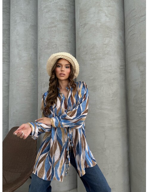 877 - Üç Bağcıklı Saten Gömlek