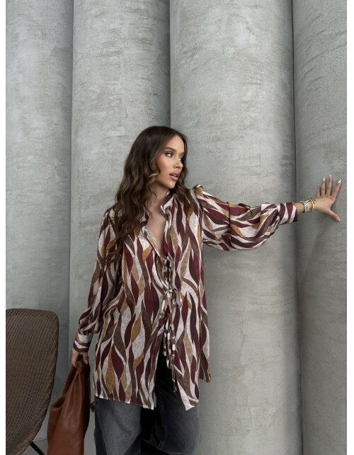 877 - Üç Bağcıklı Saten Gömlek