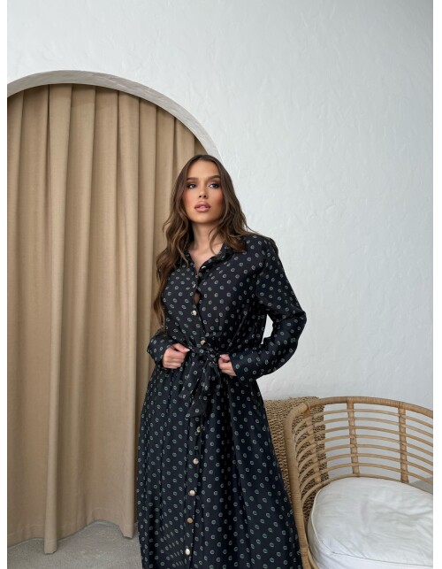 880 - Floş Saten Elbise