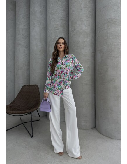 620 - Desenli Viskon Gömlek