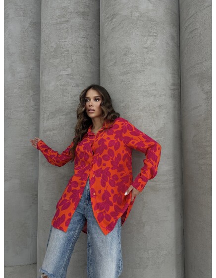 620 - Desenli Viskon Gömlek