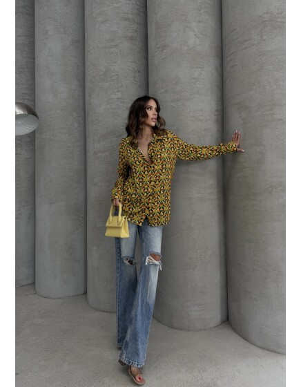 620 - Desenli Viskon Gömlek