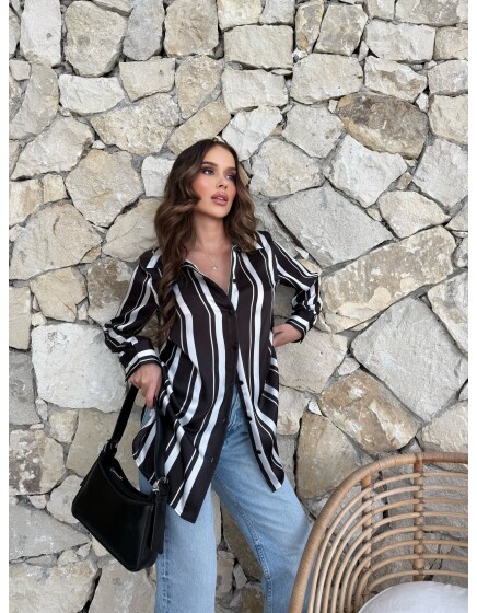 792 - Desenli Saten Gömlek