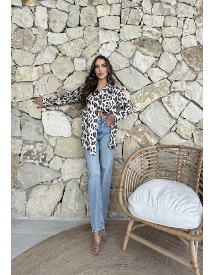 792 - Desenli Saten Gömlek