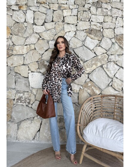 792 - Desenli Saten Gömlek