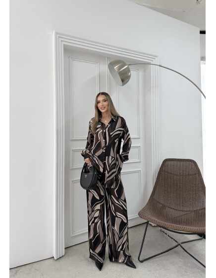 836 - Desenli Saten Takım