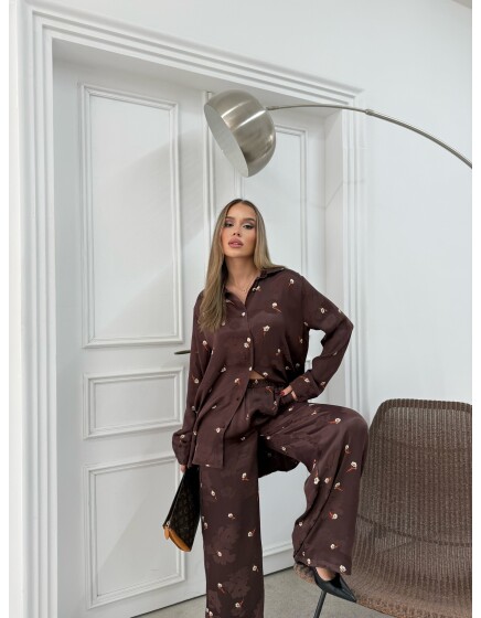 836 - Desenli Saten Takım