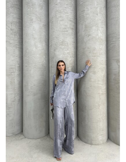 836 - Jakarlı Saten Takım