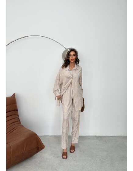 836 - Jakarlı Saten Takım