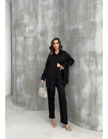 836 - Jakarlı Saten Takım