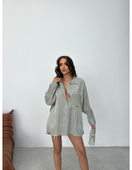 857 - Parlak Krinkıl Gömlek