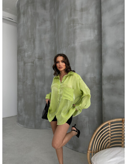 857 - Parlak Krinkıl Gömlek