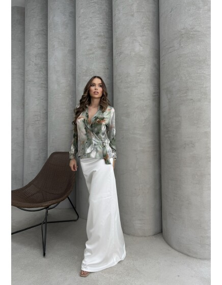 866 - Tokalı Saten Gömlek