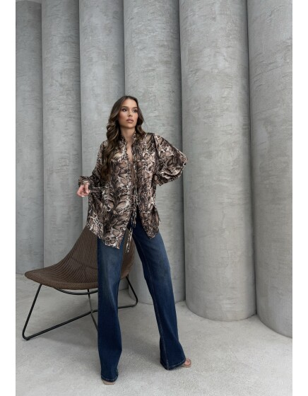 877 - Üç Bağcıklı Saten Gömlek